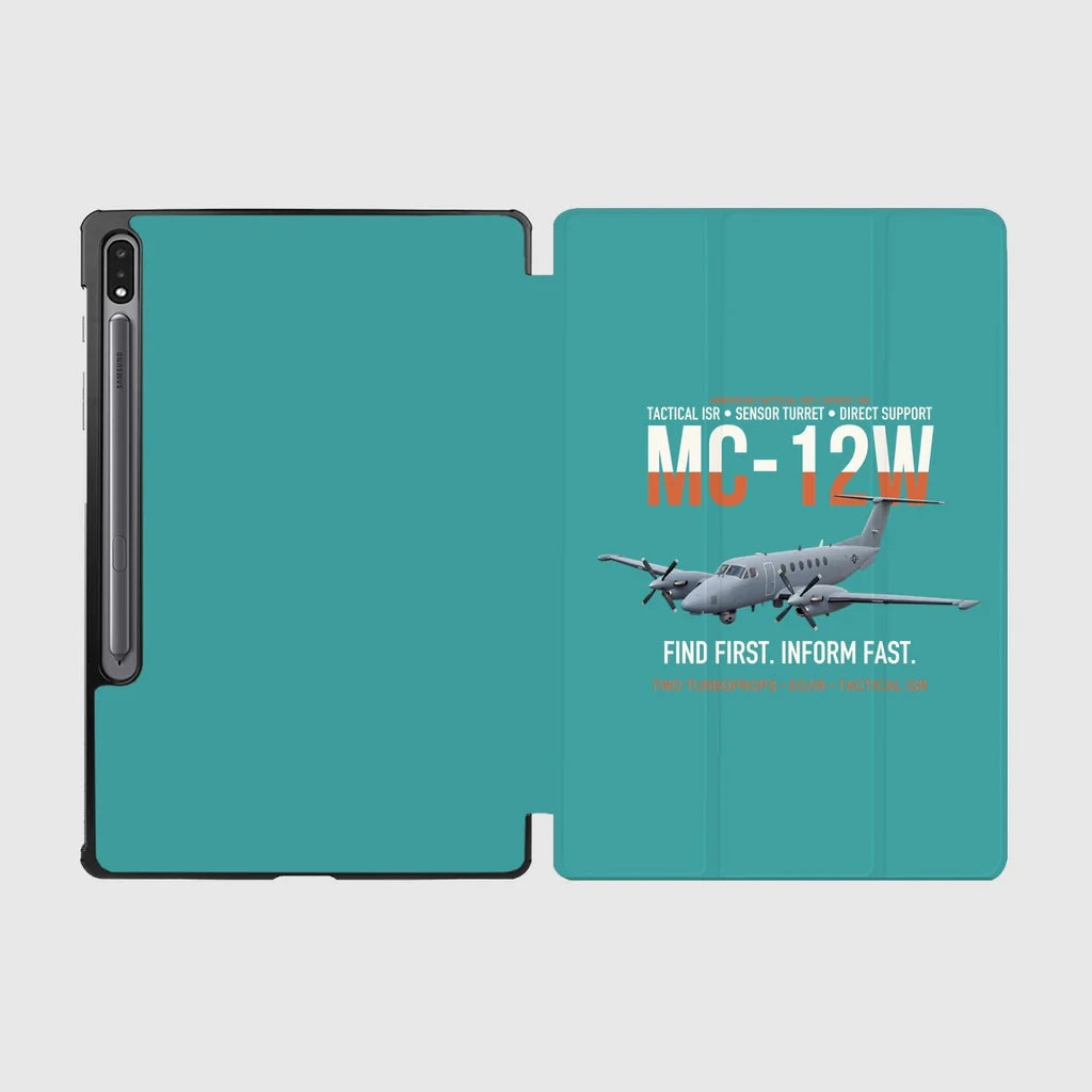 MC-12W Liberty Eyes Over The Ground design on turquoise samsung tablet tablet case
