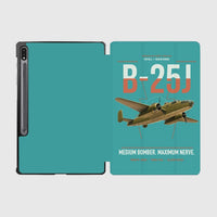 Thumbnail for B-25J Mitchell design on turquoise samsung tablet tablet case