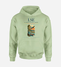 Thumbnail for La Crosse Regional Airport (LSE) design on light green hoodie single-side print