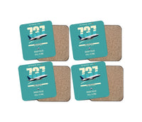 Thumbnail for Boeing 737-200 design on turquoise 4 pieces set coaster