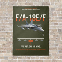 Thumbnail for F A-18E F Buddy Tanker vertical canvas print - no frame - green army background