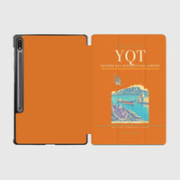 Thumbnail for Thunder Bay International Airport (YQT) design on orange samsung tablet tablet case