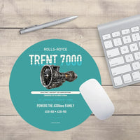 Thumbnail for TRENT 7000 design on turquoise round mouse pad