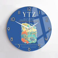 Thumbnail for Billy Bishop Toronto City Airport YTZ Wall-Clock No-Frame - Blue