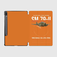 Thumbnail for Savoia-Marchetti SM.79-II Sparviero design on orange samsung tablet tablet case