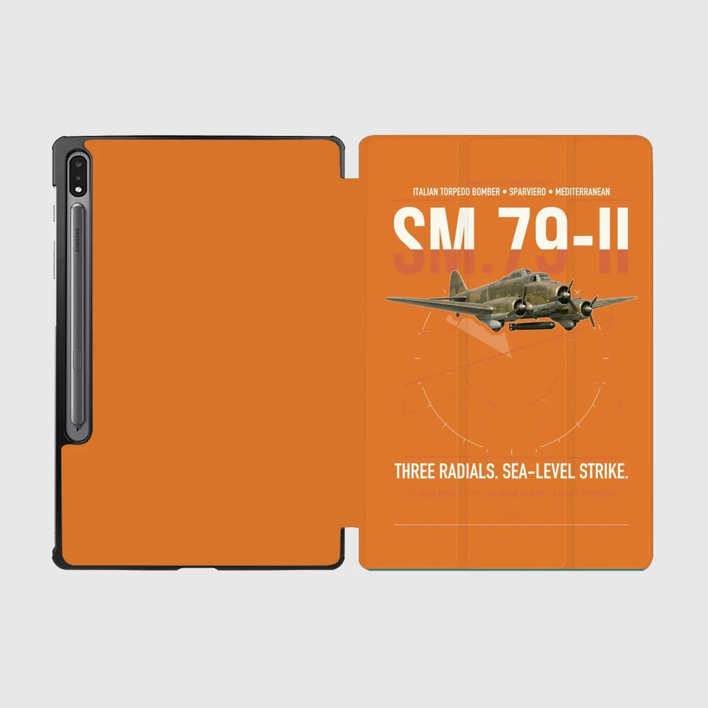 Savoia-Marchetti SM.79-II Sparviero design on orange samsung tablet tablet case