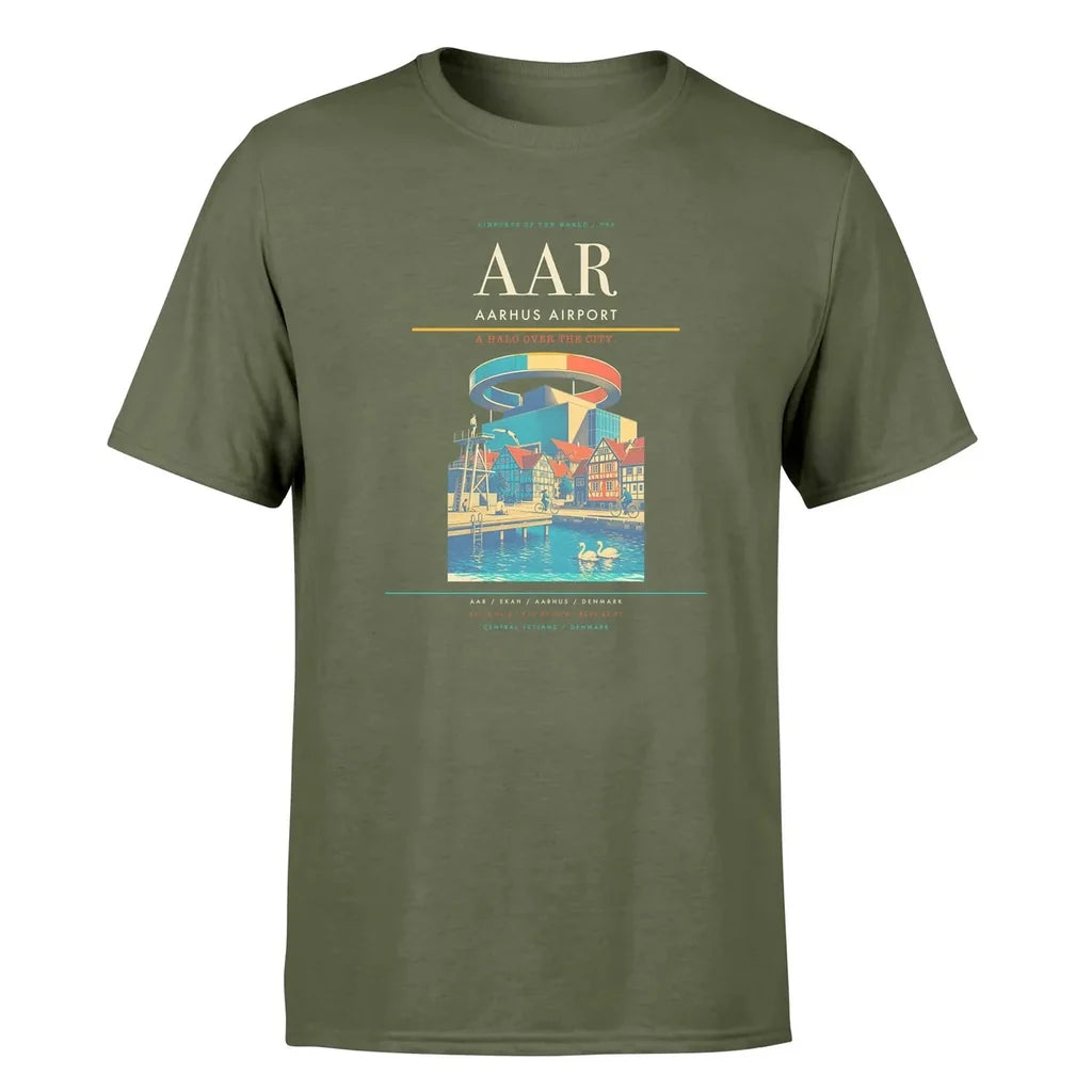 Aarhus Airport (AAR) Premium T-Shirt Green Army