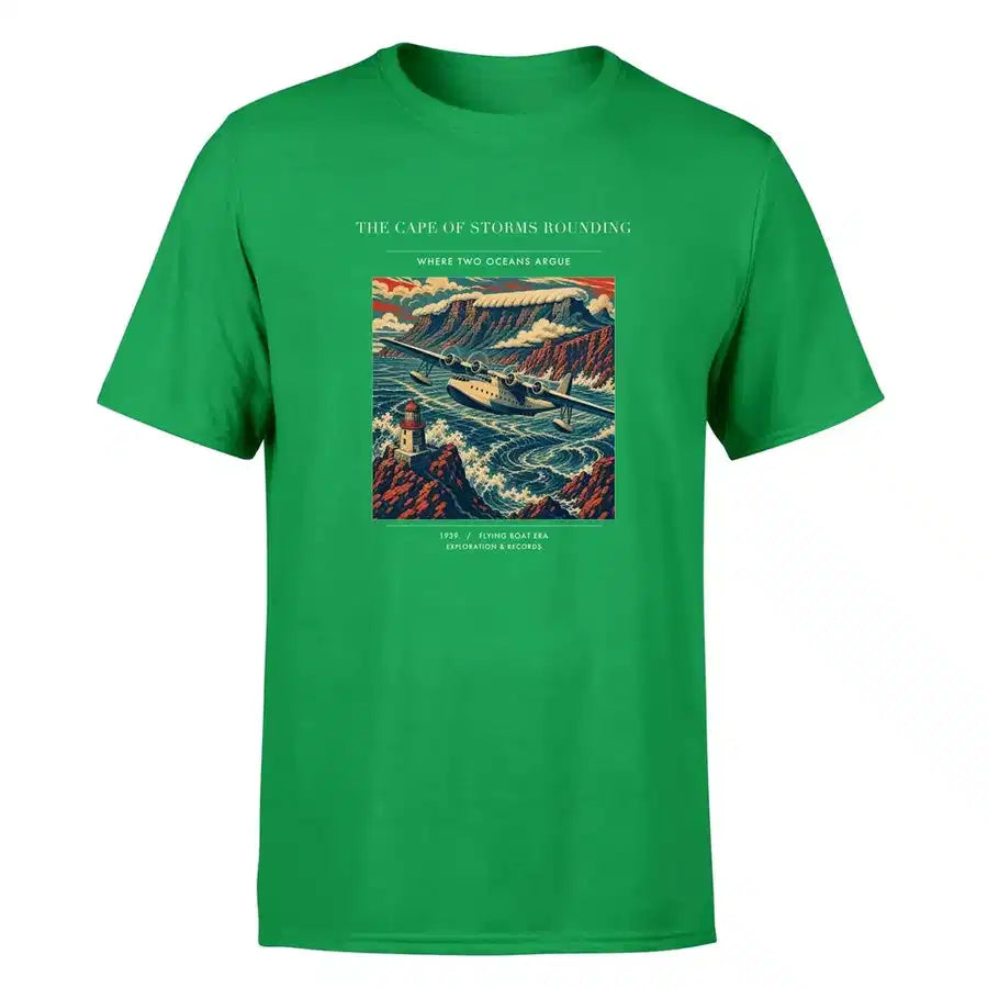 VINTAGE G4494 - The Cape Of Storms Rounding - Premium T-Shirt design on green premium t shirt