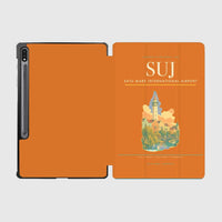 Thumbnail for Satu Mare International Airport (SUJ) design on orange samsung tablet tablet case