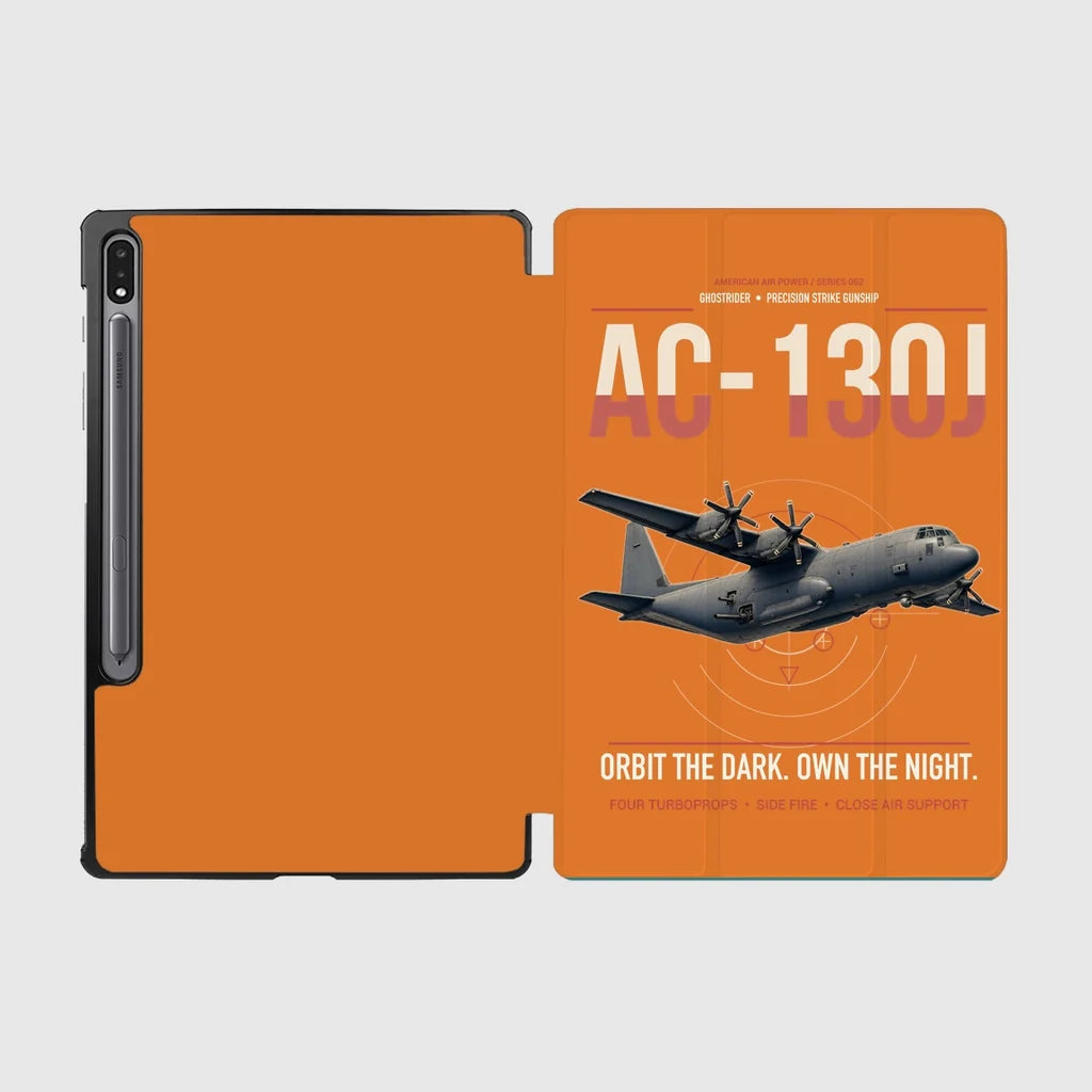 AC-130J Ghostrider design on orange samsung tablet tablet case
