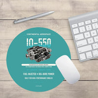 Thumbnail for IO-550 design on turquoise round mouse pad