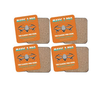 Thumbnail for DJI Mavic 2 Pro design on orange 4 pieces set coaster
