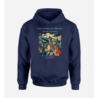 Thumbnail for VINTAGE G4214 - The Stairs To The Sky - Premium Hoodie design on navyblue premium