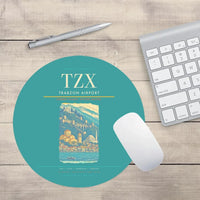 Thumbnail for Trabzon Airport (TZX) design on turquoise round mouse pad