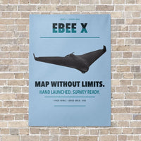 Thumbnail for AgEagle eBee X vertical canvas print - no frame - light blue background