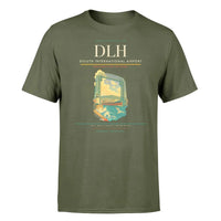 Thumbnail for Duluth International Airport (DLH) T-Shirt single-side front print in Green Army | duluth-international-airport-dlh-double-side-t-shirt