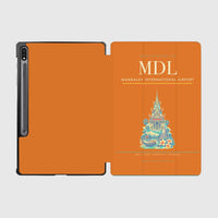 Thumbnail for Mandalay International Airport (MDL) design on orange samsung tablet tablet case