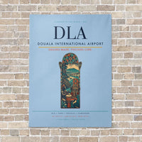 Thumbnail for Douala International Airport DLA vertical canvas print - no frame - light blue background