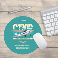 Thumbnail for Cessna 170B design on turquoise round mouse pad