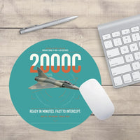 Thumbnail for Dassault Mirage 2000C RDI design on turquoise round mouse pad