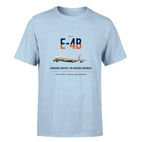 Thumbnail for E-4B Nightwatch design on light blue double-side t-shirt, single-side print