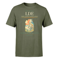 Thumbnail for Tarbes–Lourdes–Pyrénées Airport (LDE) T-Shirt single-side front print in Green Army | tarbeslourdespyrénées-airport-lde-double-side-t-shirt