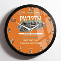 Thumbnail for PW127M design on orange framed wall clock
