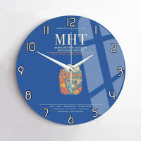 Thumbnail for ManchesterBoston Regional Airport MHT Wall-Clock No-Frame - Blue