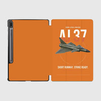 Thumbnail for Saab AJ 37 Viggen design on orange samsung tablet tablet case