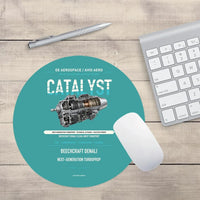 Thumbnail for CATALYST design on turquoise round mouse pad