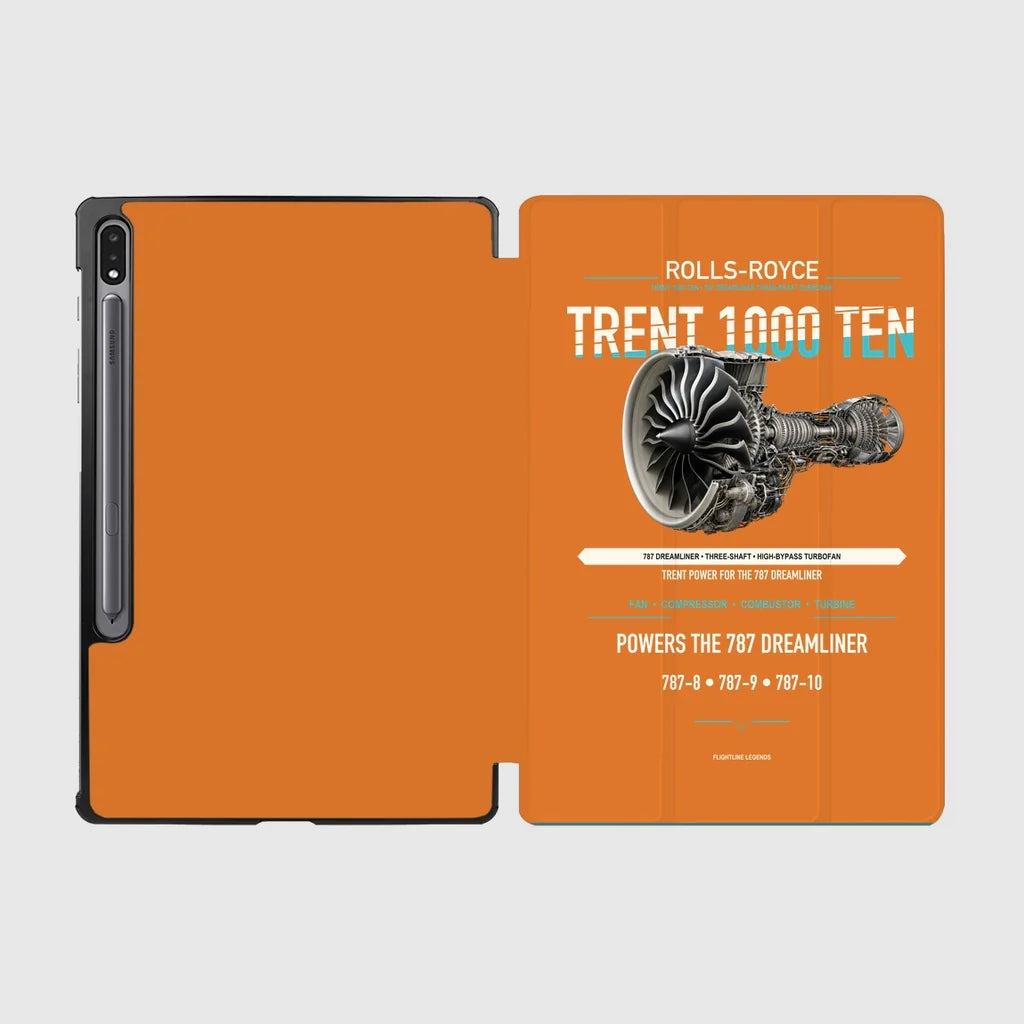 TRENT 1000 TEN design on orange samsung tablet tablet case