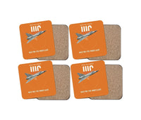 Thumbnail for Dassault Mirage IIIC design on orange 4 pieces set coaster