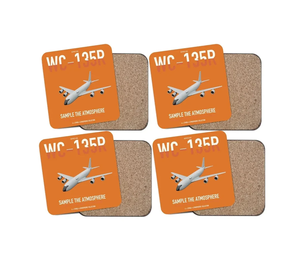 WC-135R Constant Phoenix design on orange 4 pieces set coaster