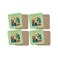 Thumbnail for The Youngest License - Designed Coasters design on light green 4-pieces-set