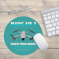 Thumbnail for DJI Mavic Air 2 design on turquoise round mouse pad