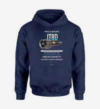 Thumbnail for JT8D design on navy blue hoodie single side