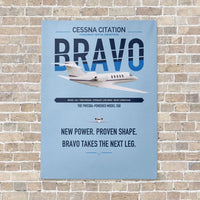 Thumbnail for Cessna Citation Bravo vertical canvas print - no frame - light blue background