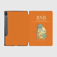 Thumbnail for Ronneby Airport (RNB) design on orange samsung tablet tablet case