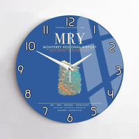 Thumbnail for Monterey Regional Airport MRY Wall-Clock No-Frame - Blue