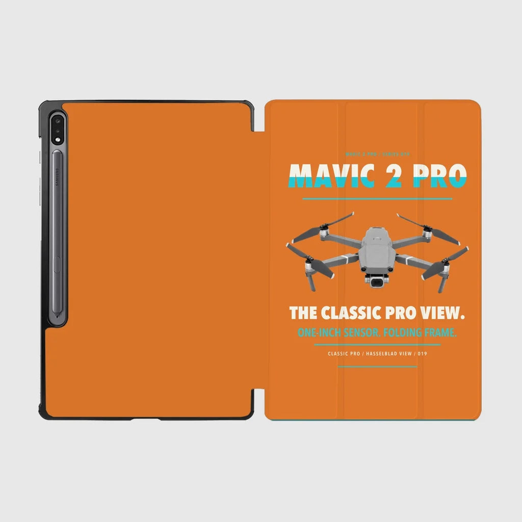 DJI Mavic 2 Pro design on orange samsung tablet tablet case