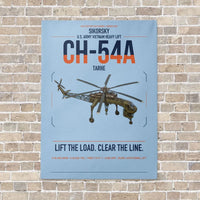 Thumbnail for Sikorsky CH-54A Tarhe vertical canvas print - no frame - light blue background