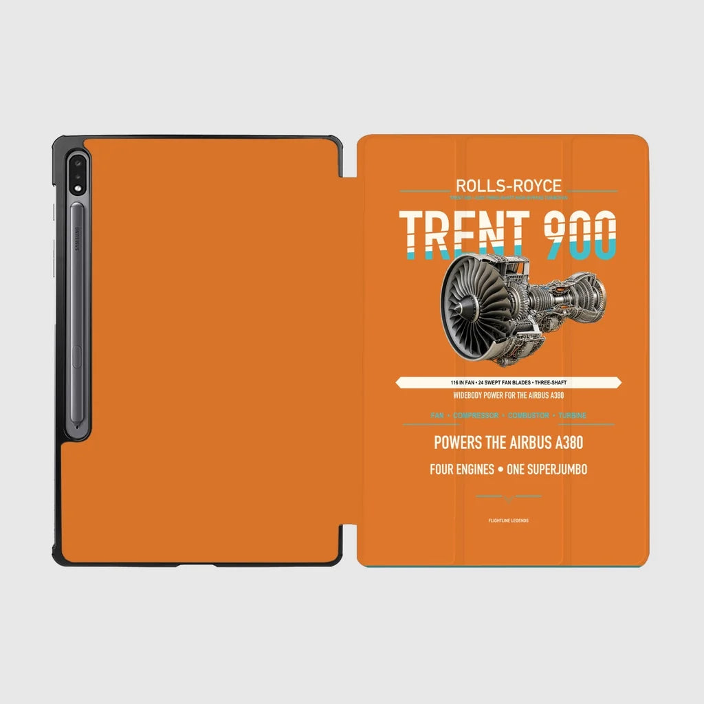 TRENT 900 design on orange samsung tablet tablet case