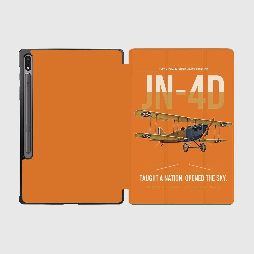 Curtiss JN-4D Jenny design on orange samsung tablet tablet case