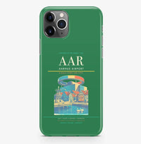 Thumbnail for Aarhus Airport (AAR) design on green iPhone 16 Pro MagSafe case