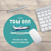 Thumbnail for Daher TBM 900 design on turquoise round mouse pad