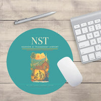Thumbnail for Nakhon Si Thammarat Airport (NST) design on turquoise round mouse pad