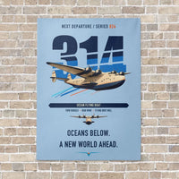 Thumbnail for Boeing 314 Clipper vertical canvas print - no frame - light blue background
