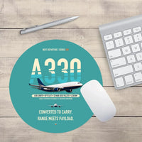 Thumbnail for Airbus A330-200P2F design on turquoise round mouse pad