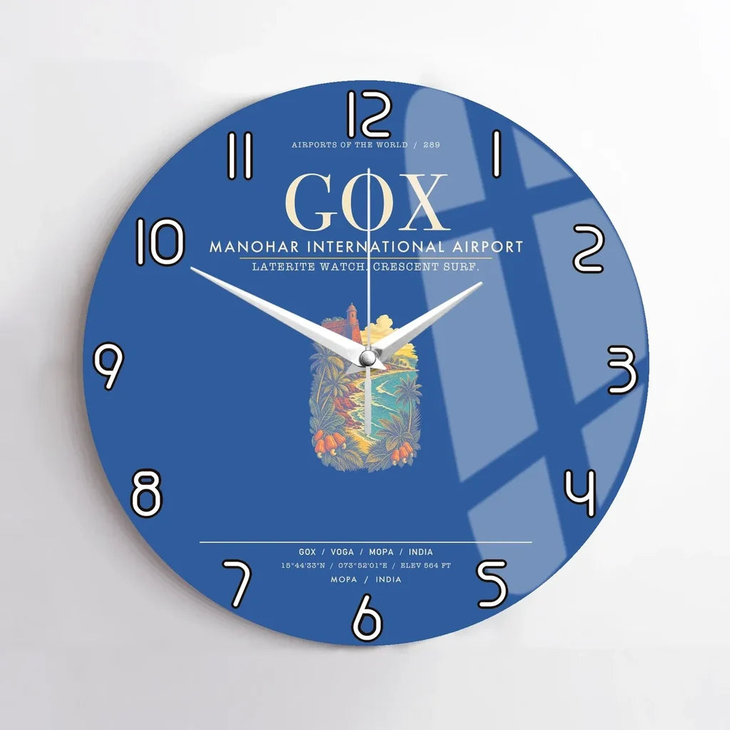 Manohar International Airport Mopa GOX Wall-Clock No-Frame - Blue