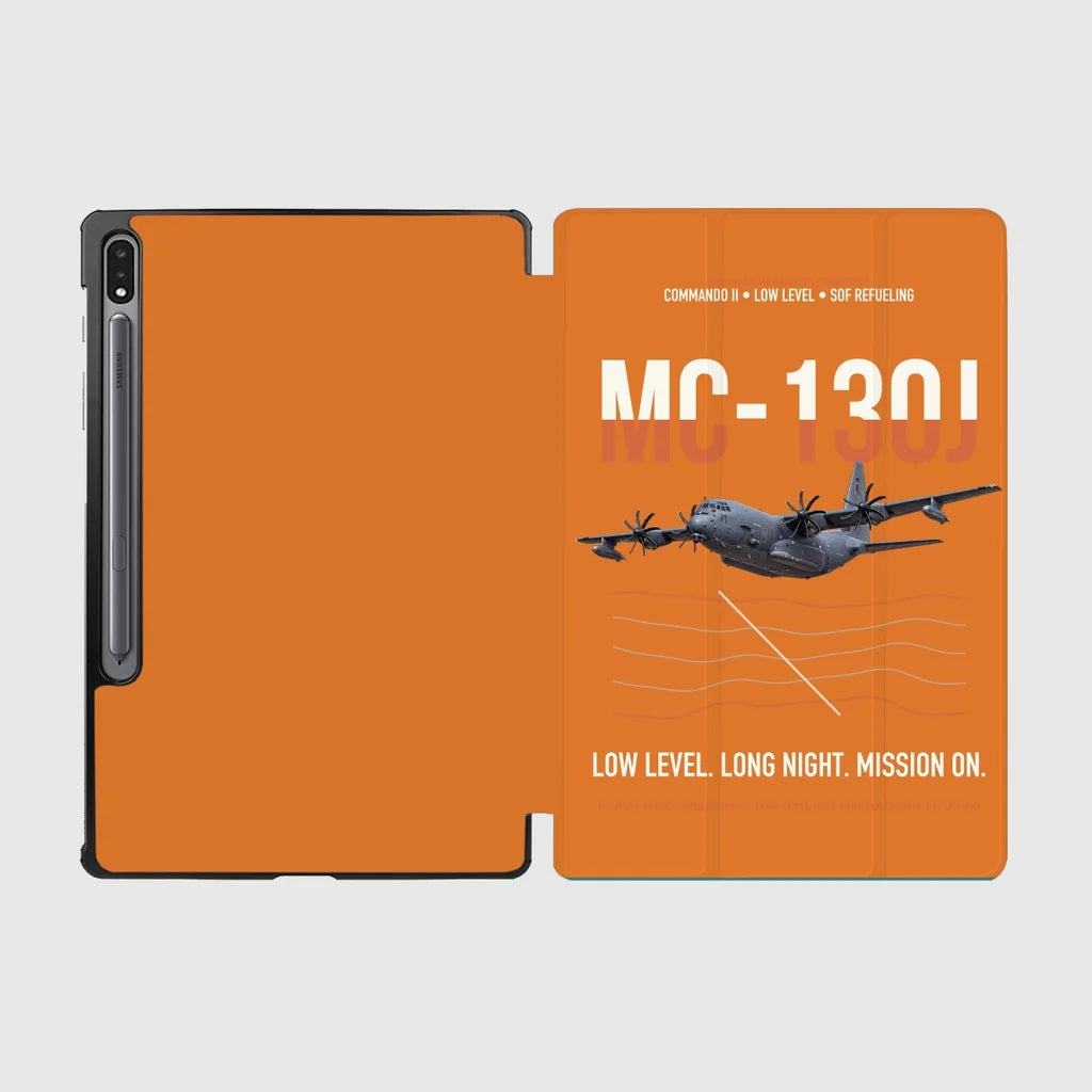 MC-130J COMMANDO II design on orange samsung tablet tablet case